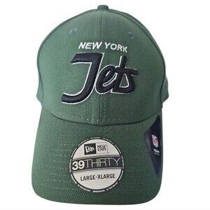 New Era 39Thirty New York Jets Hat L/XL NFL Green Stretch Fit Embroidered NWT